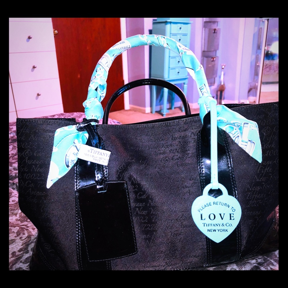 Tiffany & Co. Tote w/ Scarf and Bag Charm